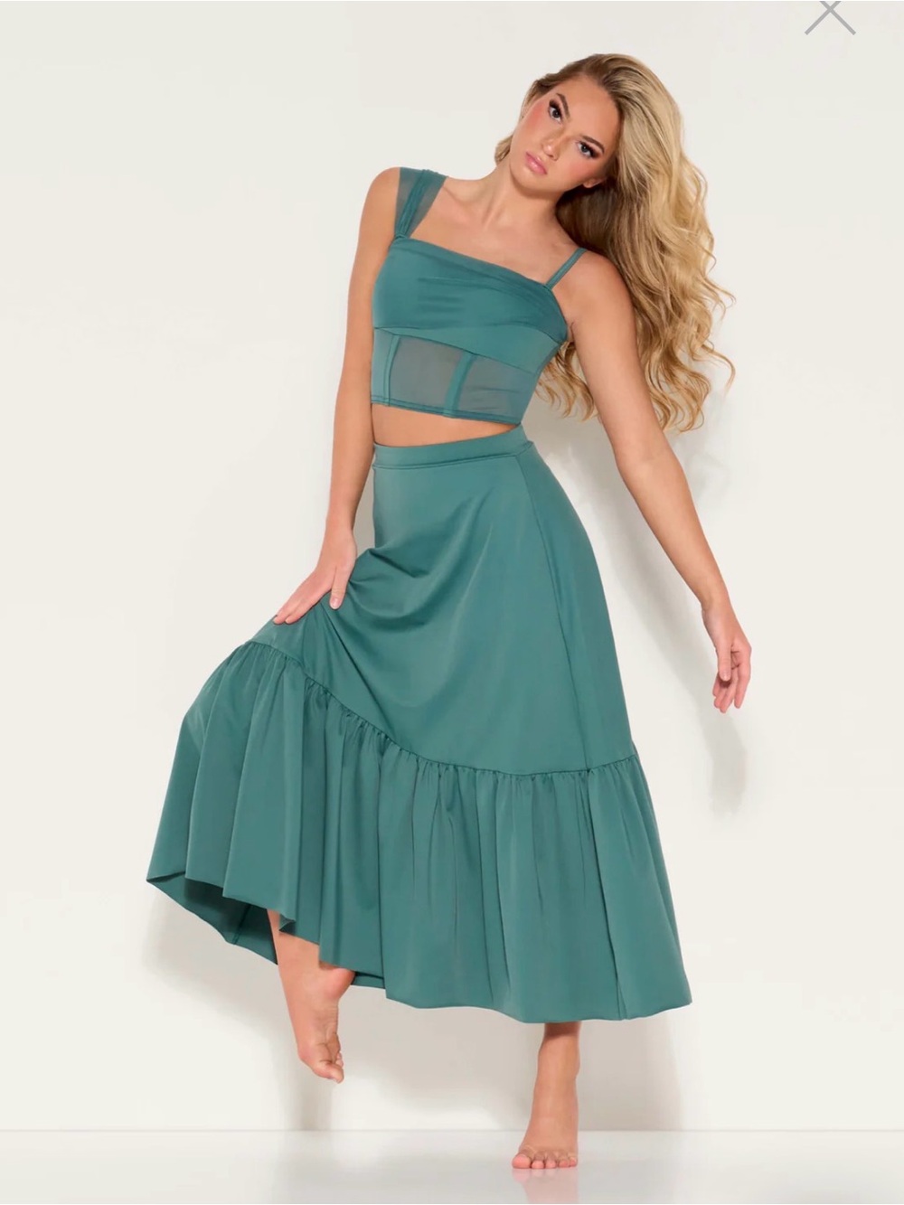 Kelle ALL OF ME - FLOUNCE SKIRT - Seaglass - MC